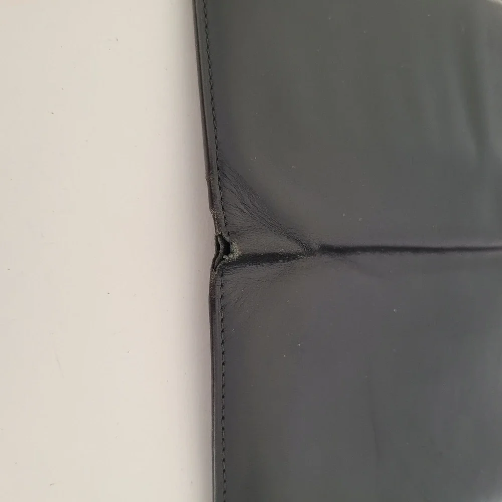 Cartier Paris Vintage Black Leather Long Bifold Wallet Made in Spain EPFL